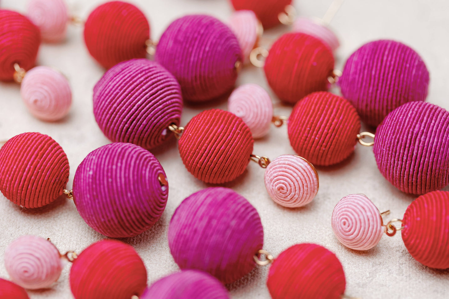 Pink, Red and Purple Holiday Earrings