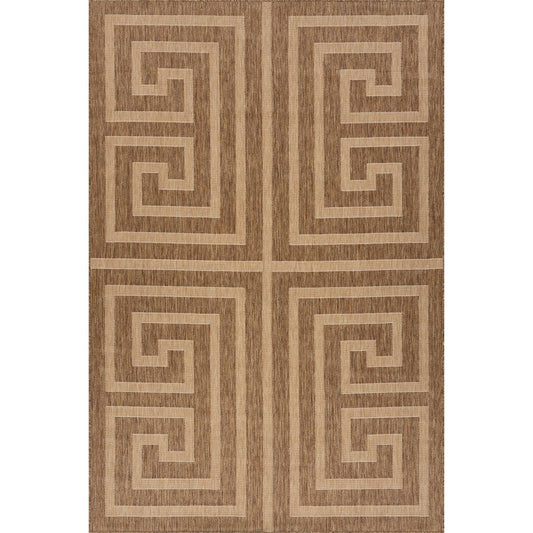 Indoor/Outdoor Contemporary Rug:  6' 7" X 9'