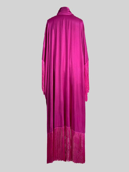 FUCHSIA FRINGE DRESS
