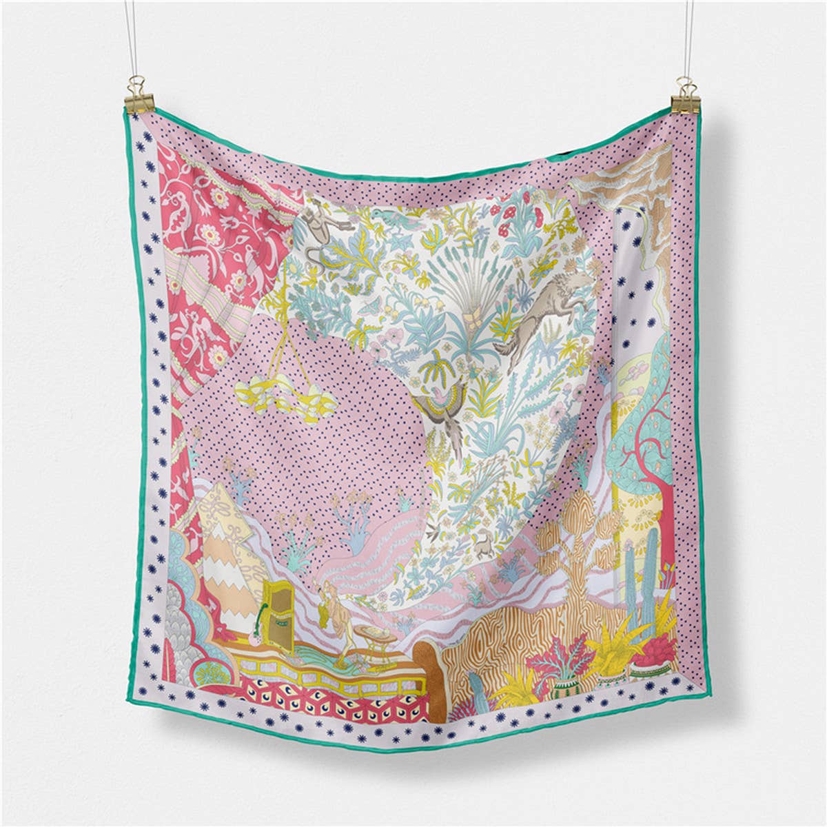 Light Blue Silk Scarf