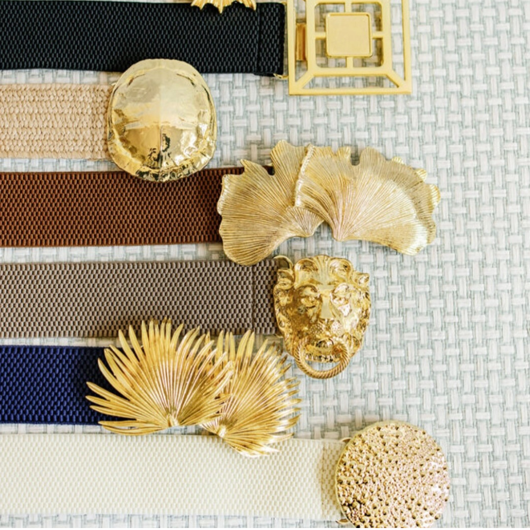 Gold Turtle Shell Belt Buckle