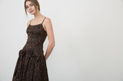 LEOPARD DROP WAIST DRESS
