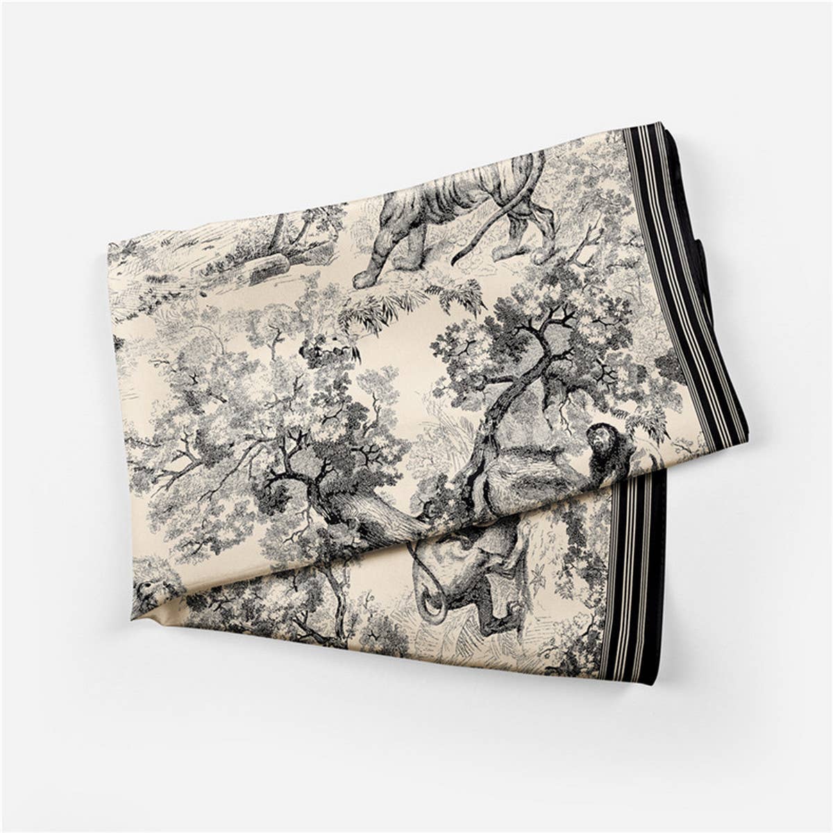 Black & White Silk Scarf