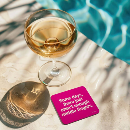 Funny Coaster - Enough middle fingers