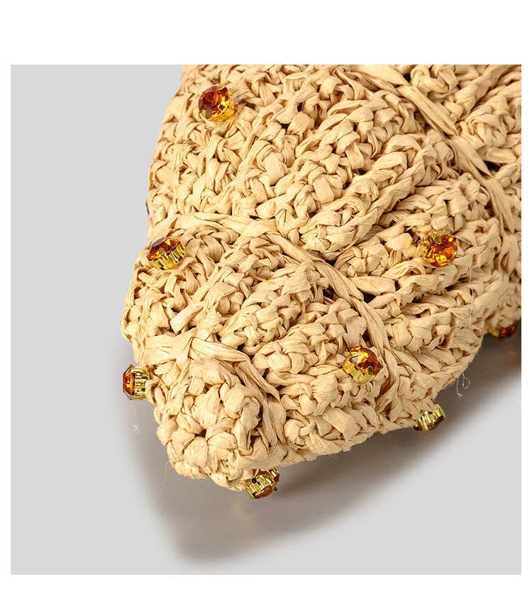 Raffia Seashell Mini Purse