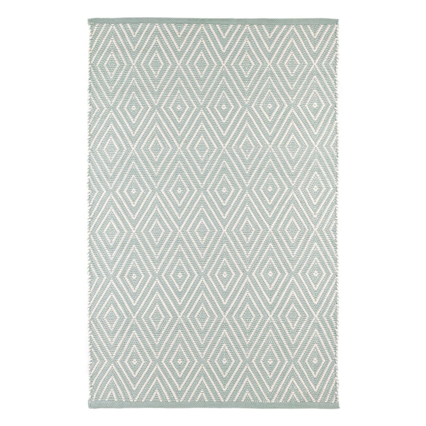 Diamond Handwoven Indoor/Outdoor Rug | Light Blue/Ivory: 4' x 6'