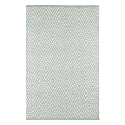 Diamond Handwoven Indoor/Outdoor Rug | Light Blue/Ivory: 4' x 6'