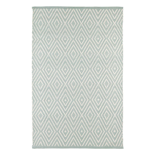 Diamond Handwoven Indoor/Outdoor Rug | Light Blue/Ivory: 4' x 6'