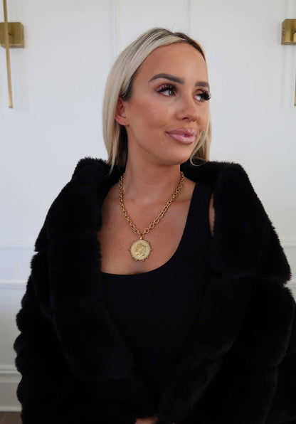 SOLID GOLD COIN NECKLACE