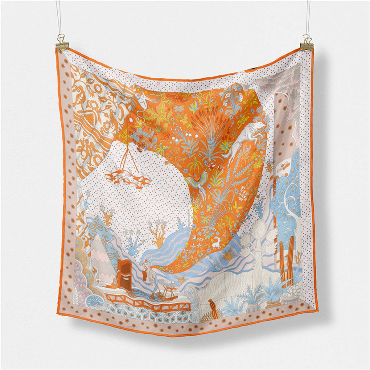 Light Blue Silk Scarf