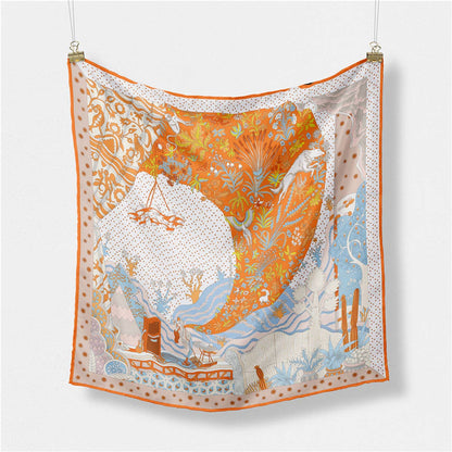 Light Blue Silk Scarf