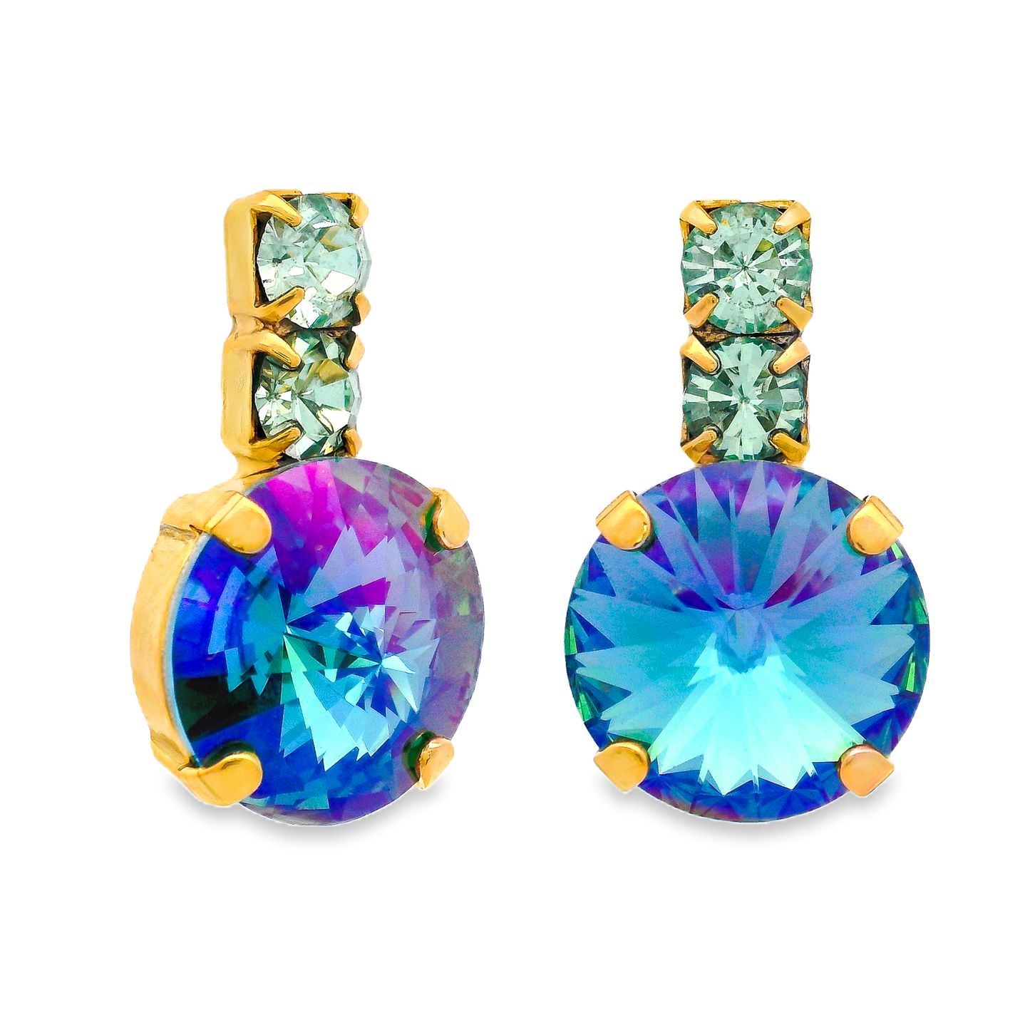 Ice Blue & Lemon Earrings
