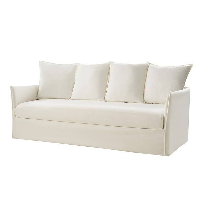 Slipcovered Sofa: White