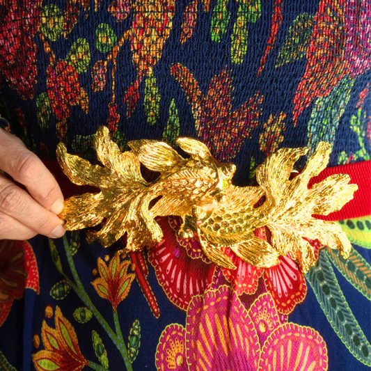 Gold Koi Fish Belt Buckle