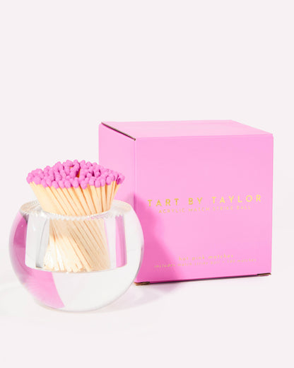 Hot Pink Matches in Round Container