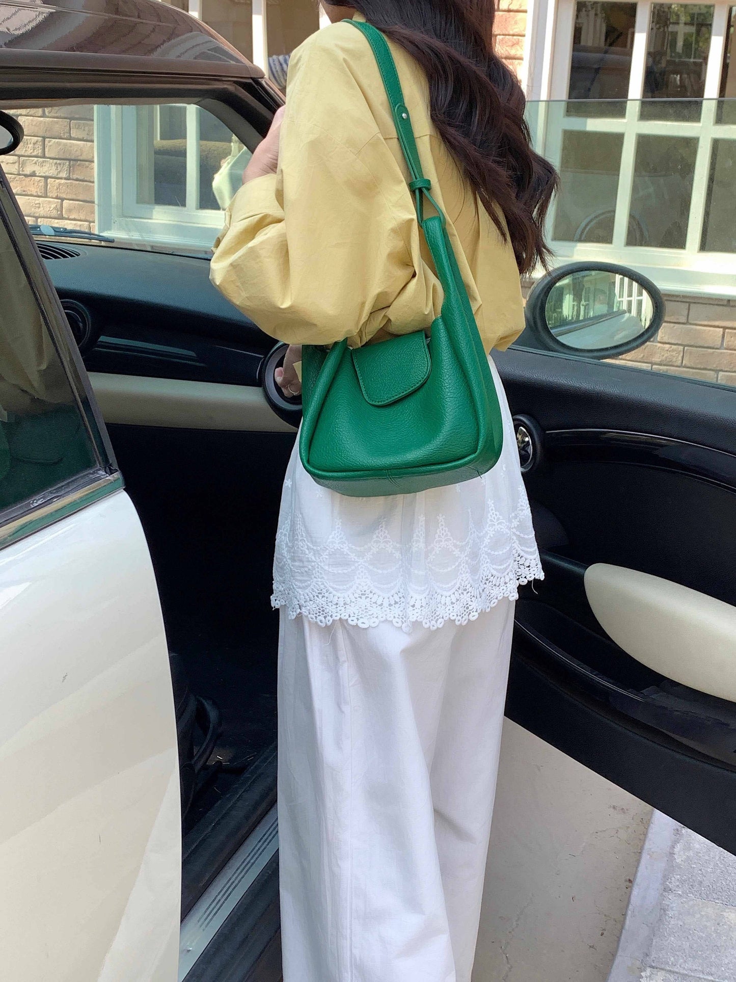 Kelly Green Leather Bag