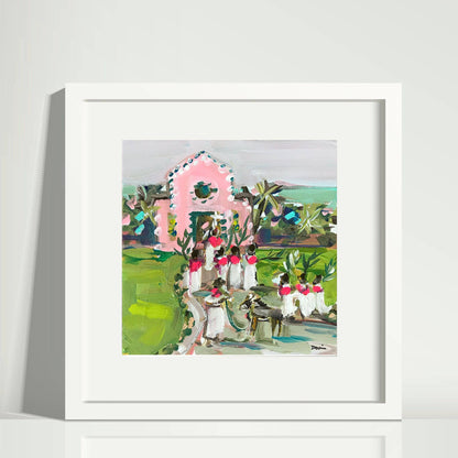 Church Print on Paper, "Palm Sunday": Print / 24" x 24"