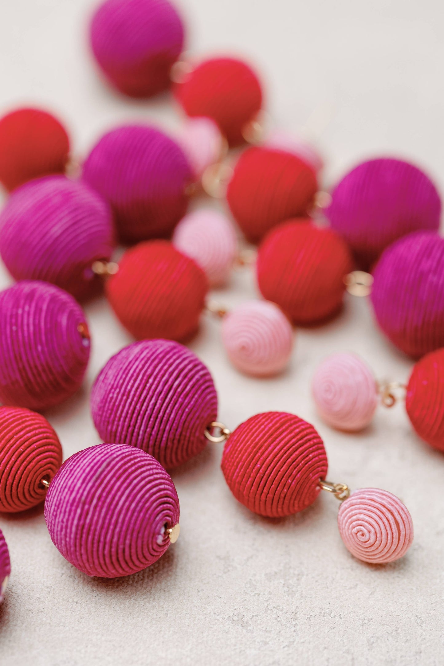 Pink, Red and Purple Holiday Earrings