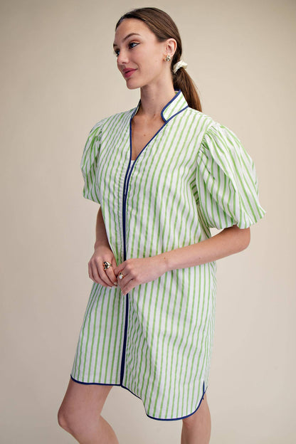 Navy Striped Dress