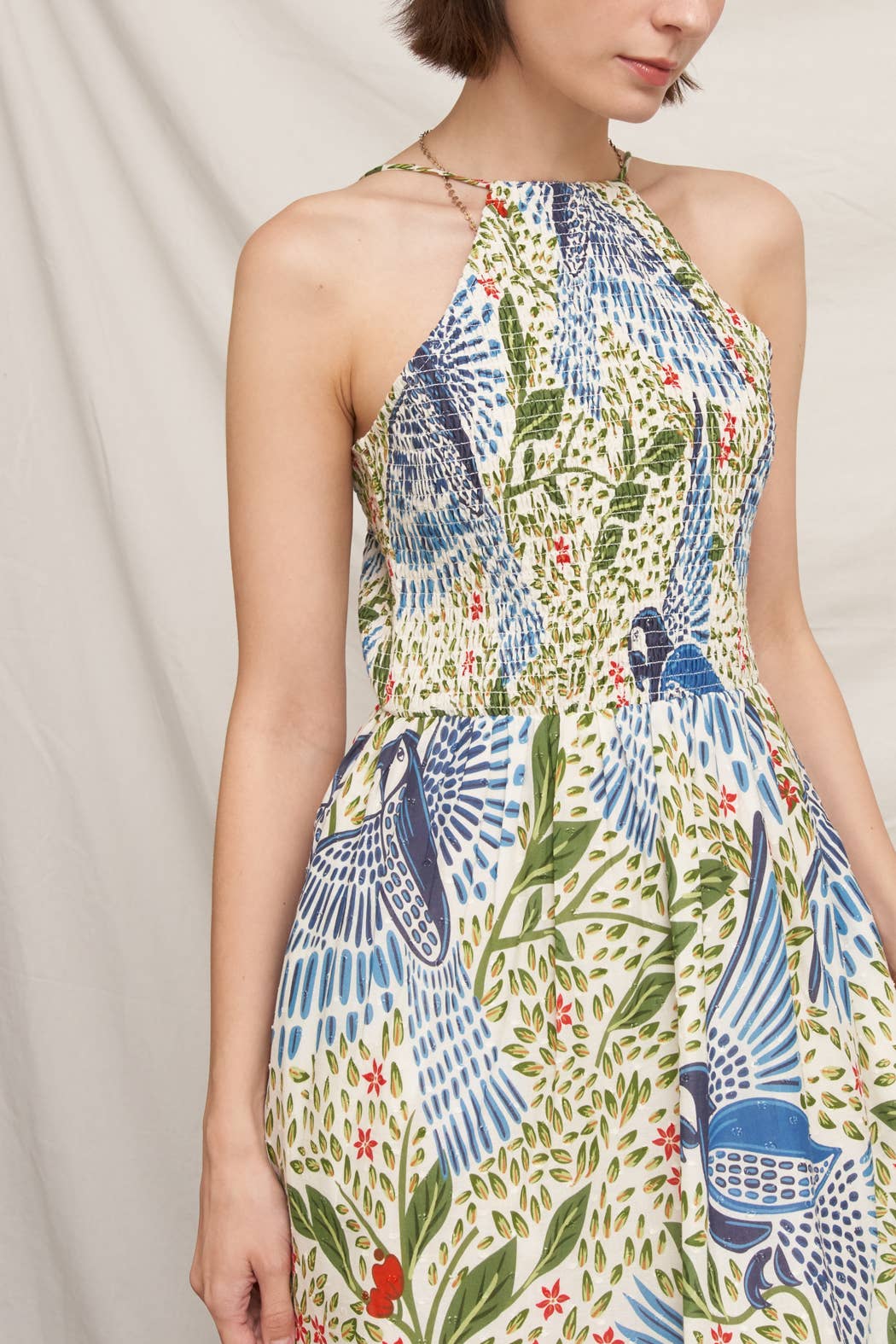 Smocked Blue Bird Dress