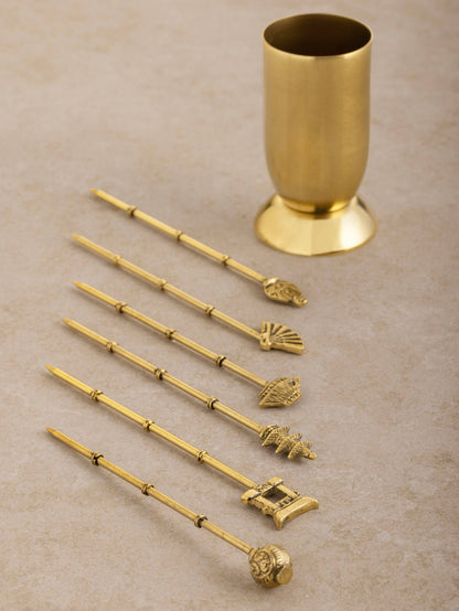 Gold Cocktail Picks – Set of 6