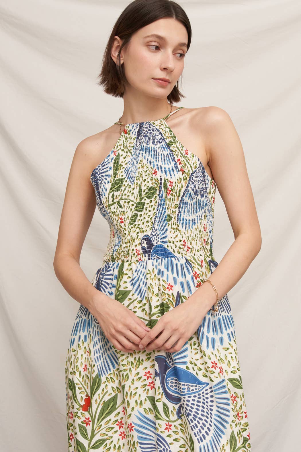 Smocked Blue Bird Dress