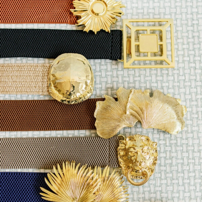 Gold Ginkgo Belt Buckle