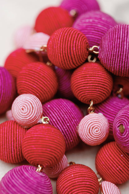 Pink, Red and Purple Holiday Earrings