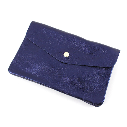 Navy Leather Crossbody Bag