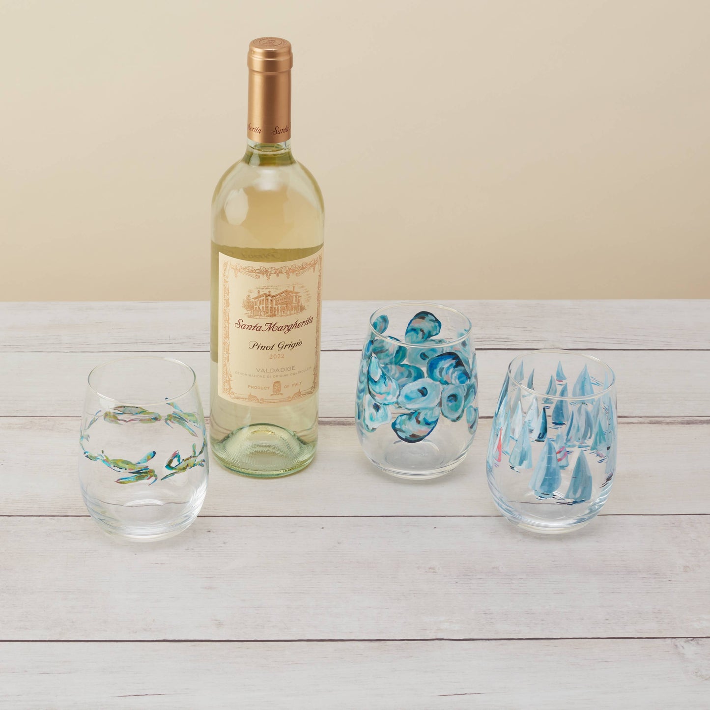 Bay Blues Wine Glass