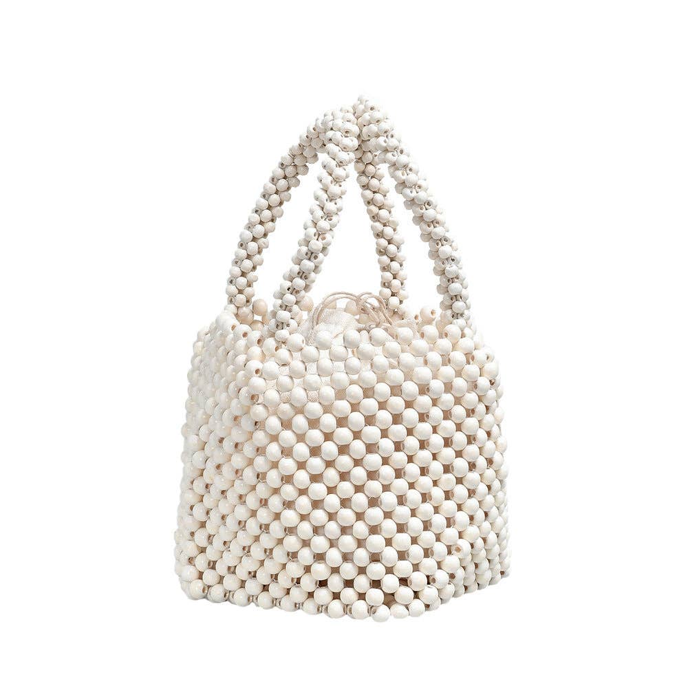 Ivory Beaded Handbag