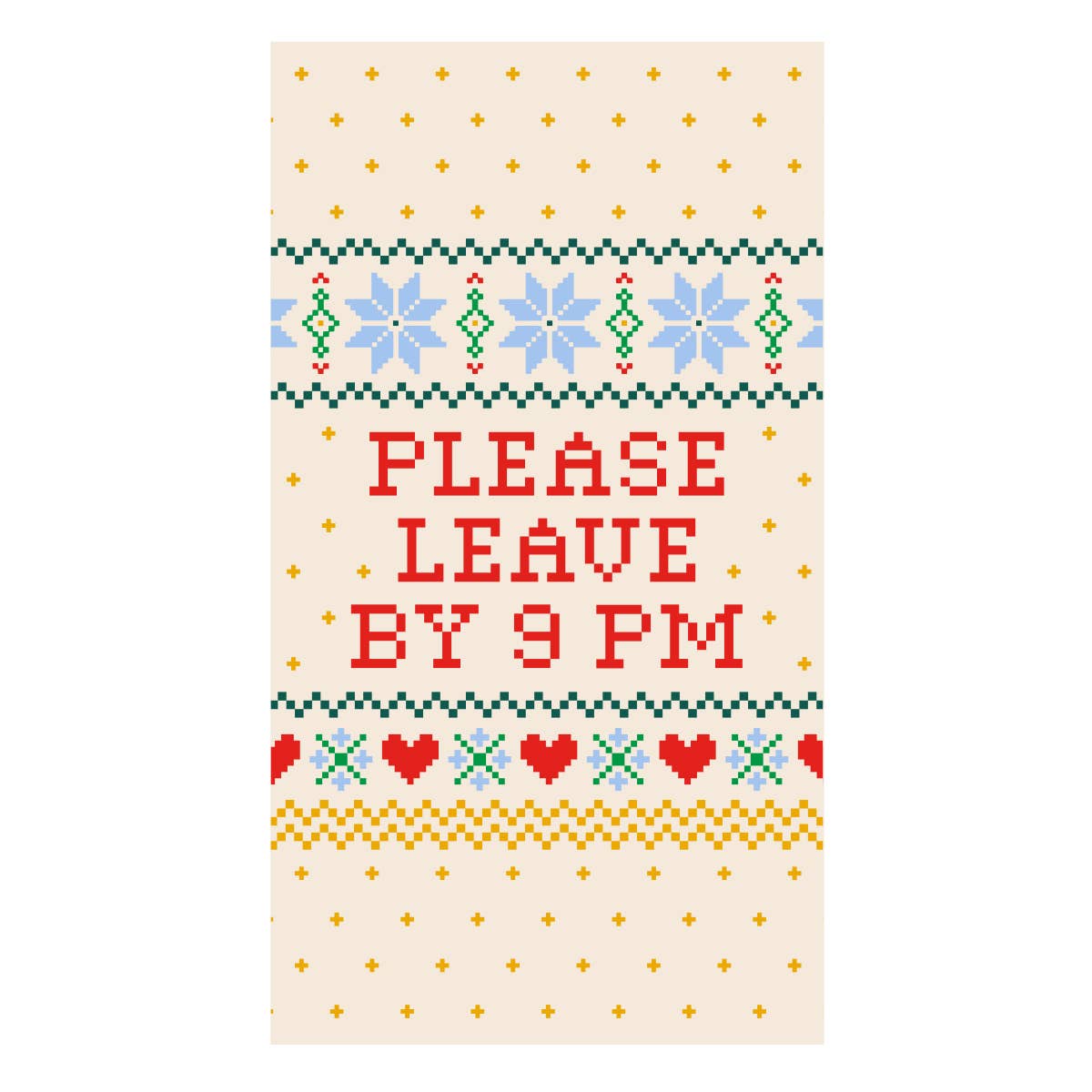 Please Leave By 9pm Holiday Guest Towels