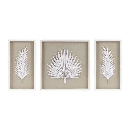 Handmade Rice Paper Palm Leave Wall Decor - Square