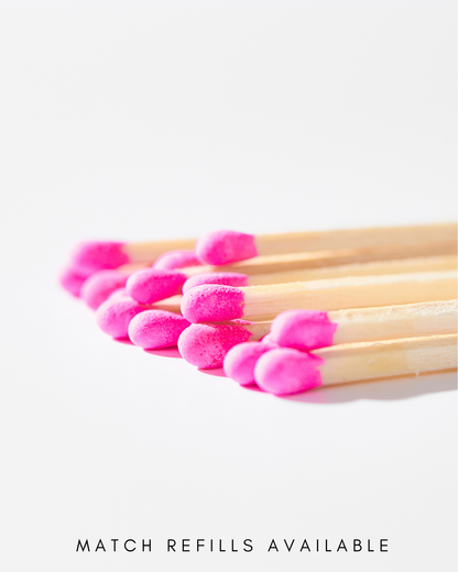 Hot Pink Matches in Round Container