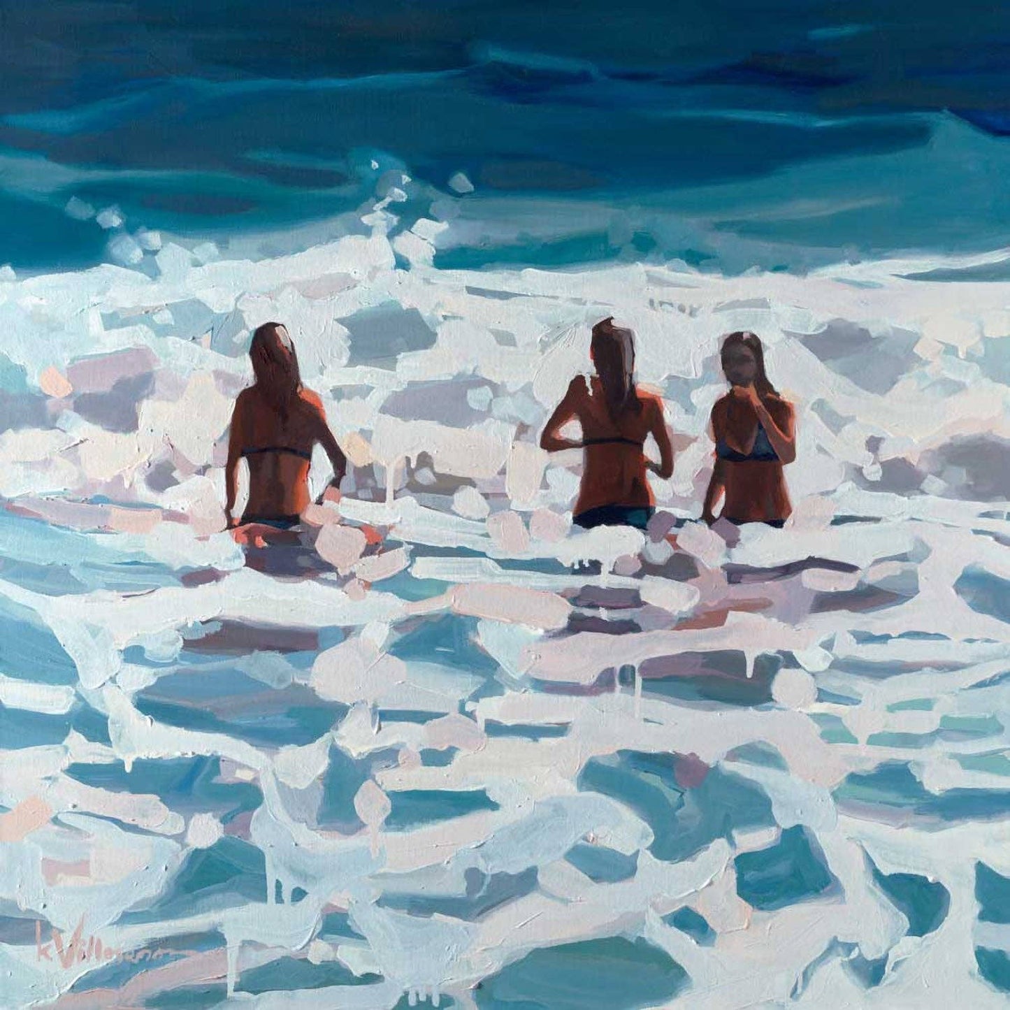 Summer Sisters Canvas: 40x40"