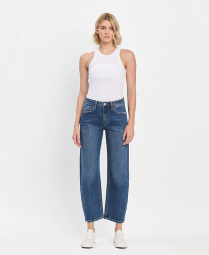 HIGH RISE BARREL JEANS