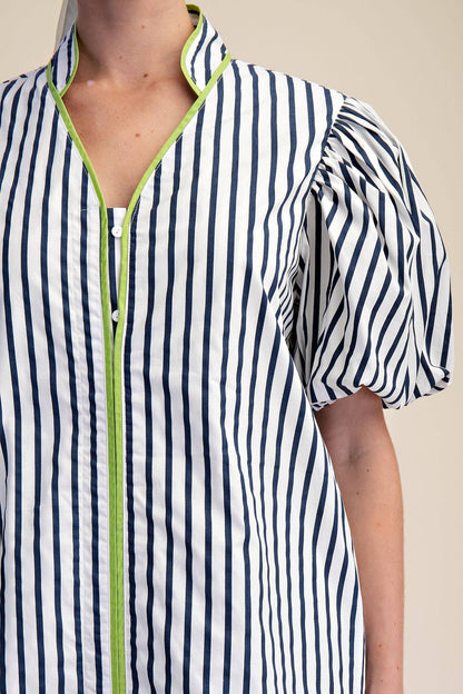 Navy Striped Dress
