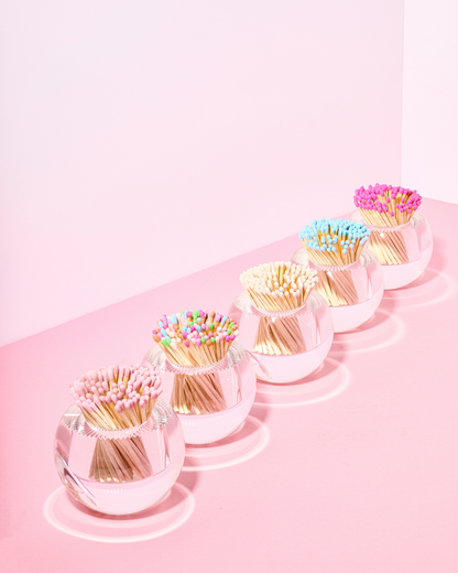 Hot Pink Matches in Round Container
