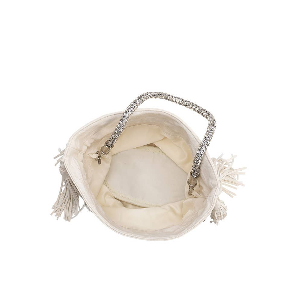 Starla Ivory Jeweled Purse