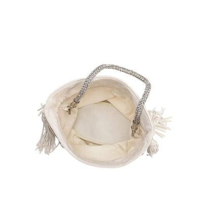Starla Ivory Jeweled Purse