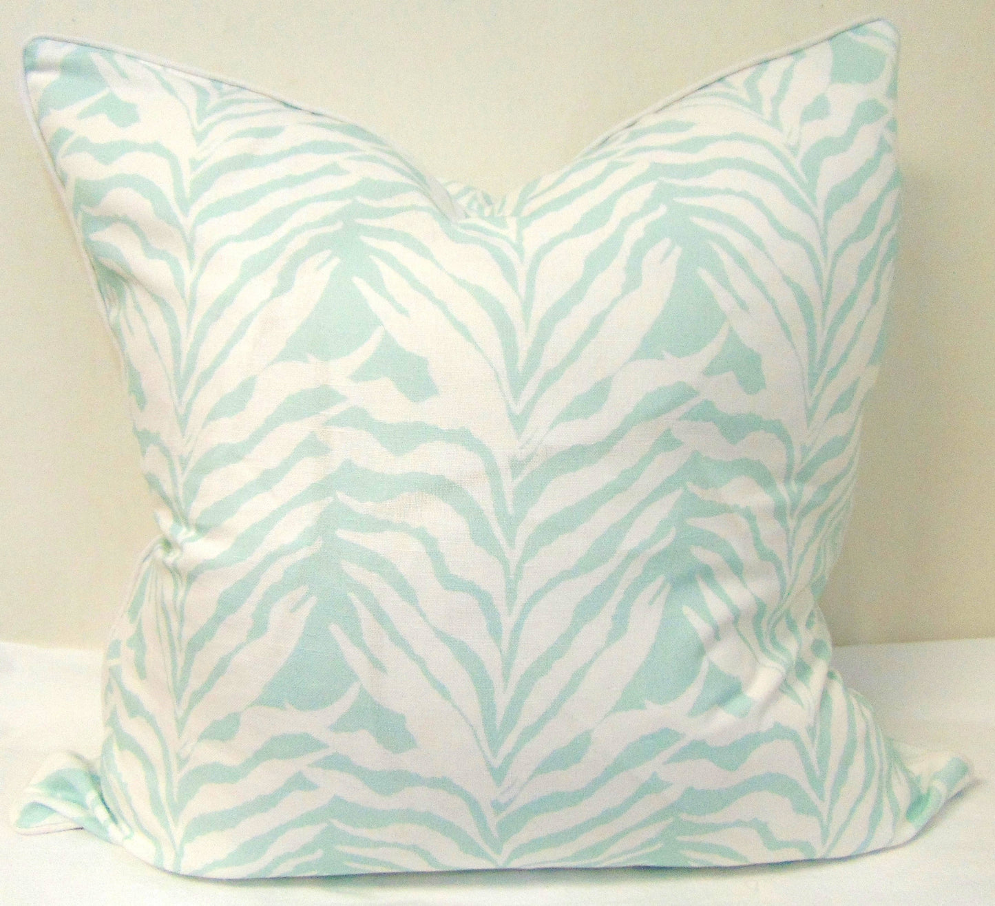 Light Blue Seaweed Stripe Pillow
