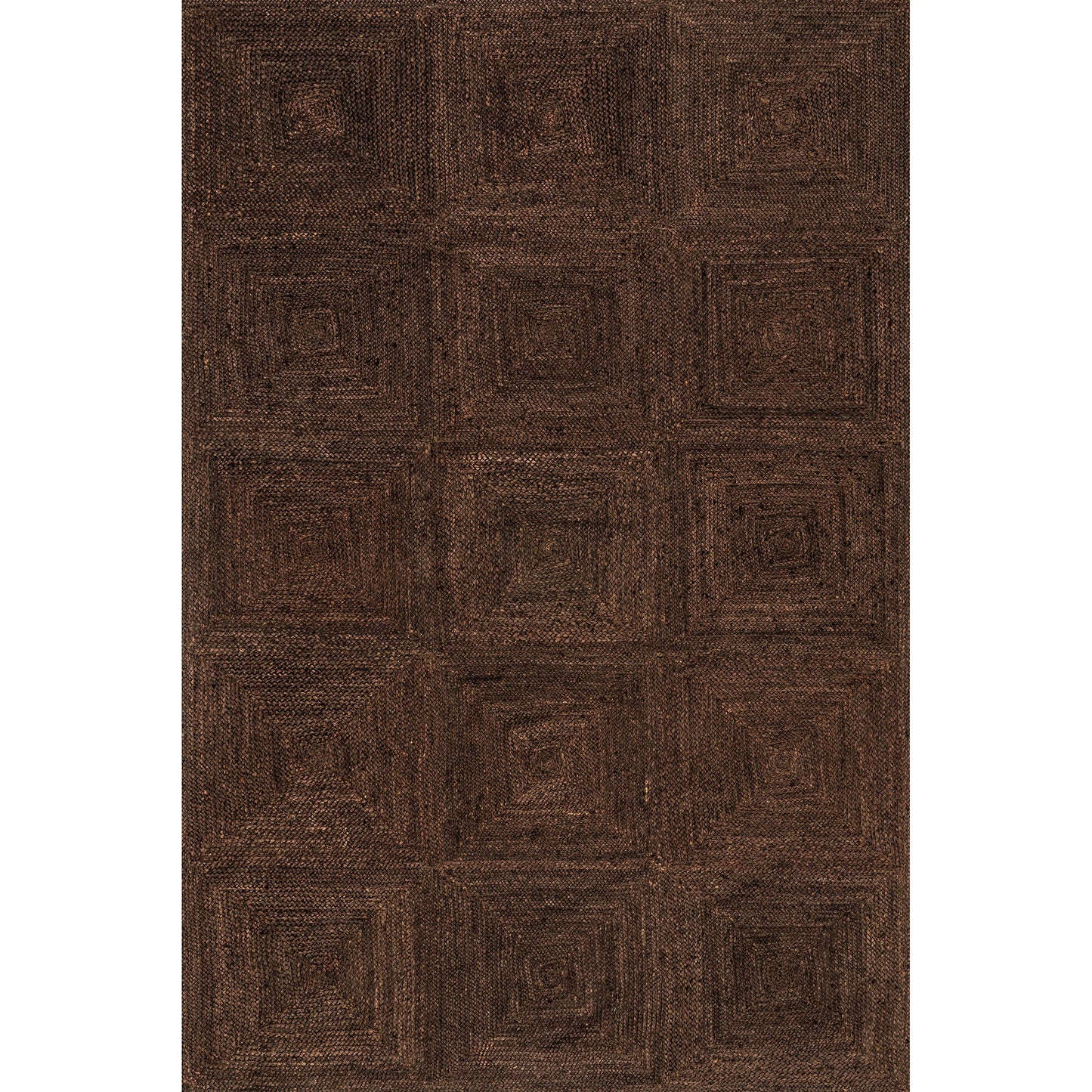 Juniper Tiled Jute Area Rug: Ivory / 4' x 6'