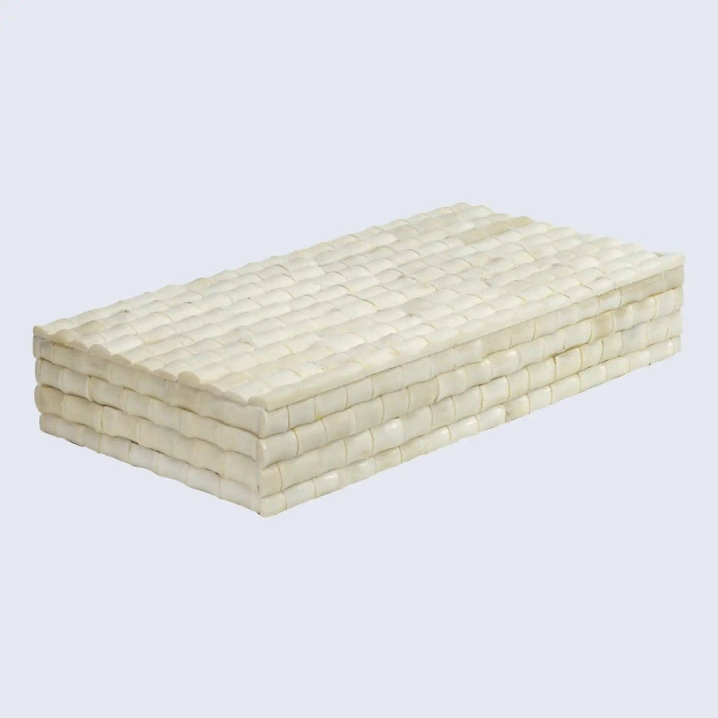 Ivory Bamboo Box - 12x6x2