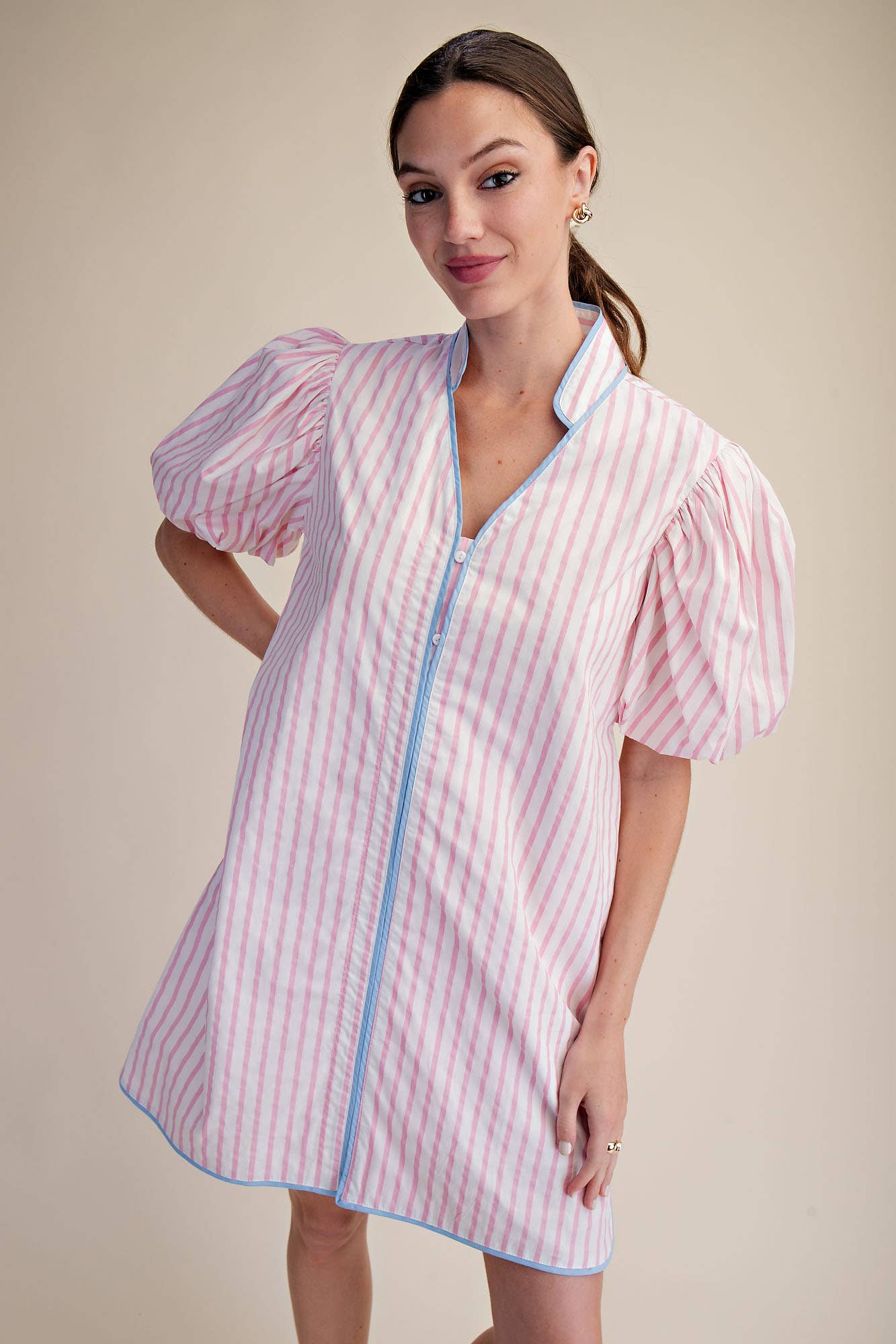 Navy Striped Dress
