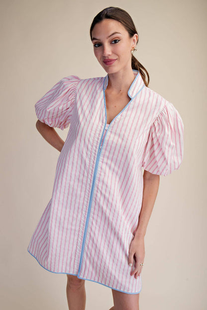 Navy Striped Dress