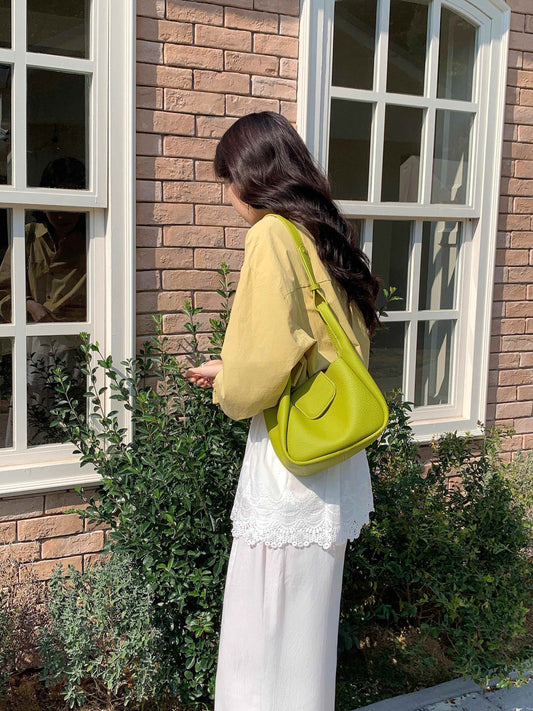 Lime Leather Bag