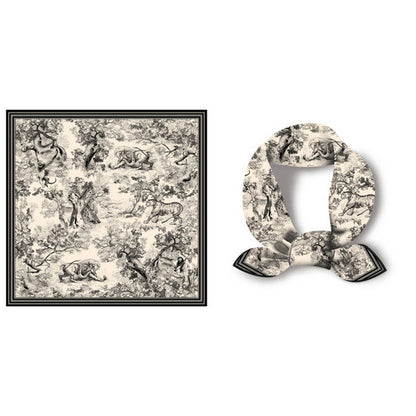 Black & White Silk Scarf