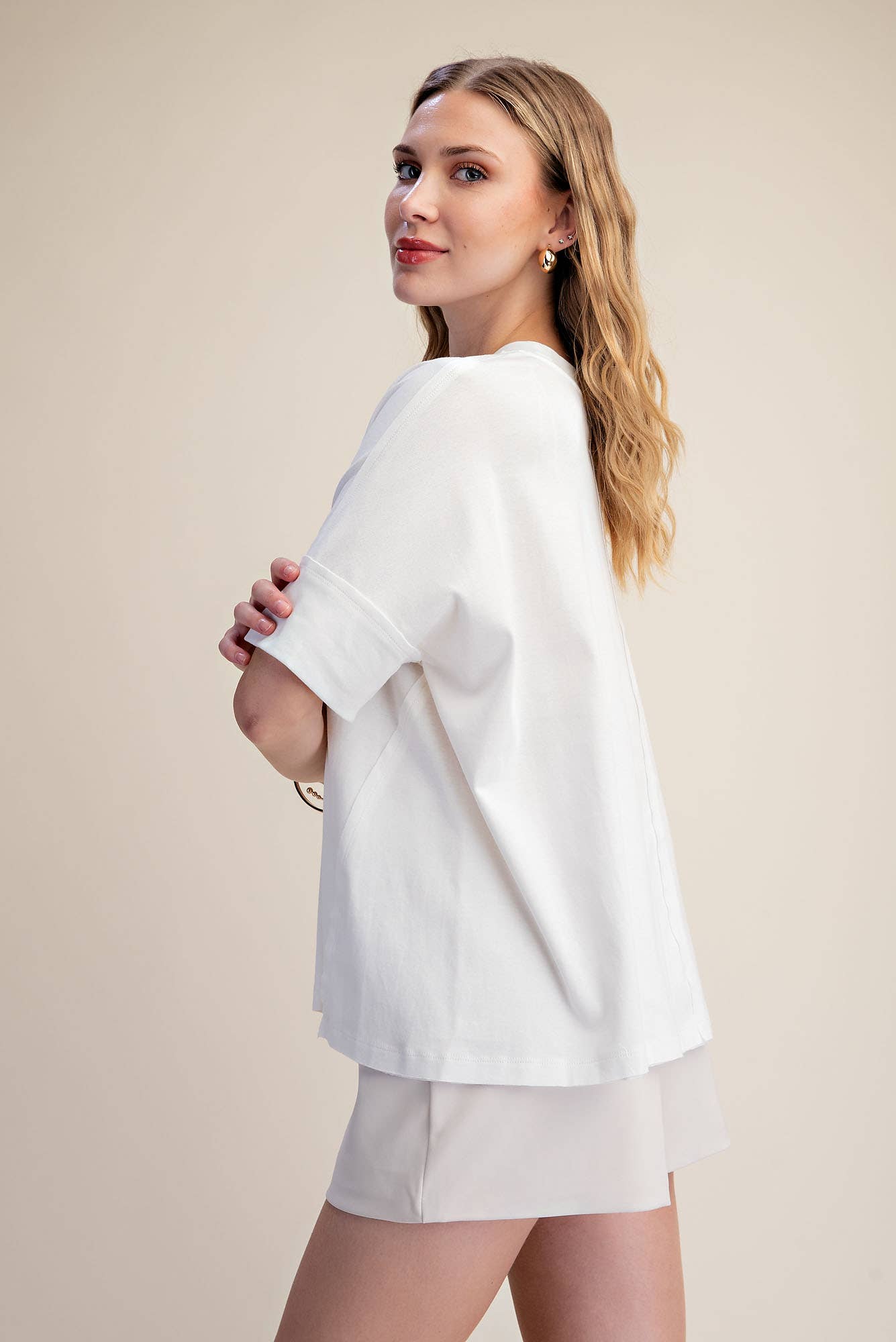 Oversized Ivory T-Shirt