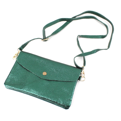 Purple Leather Crossbody Bag