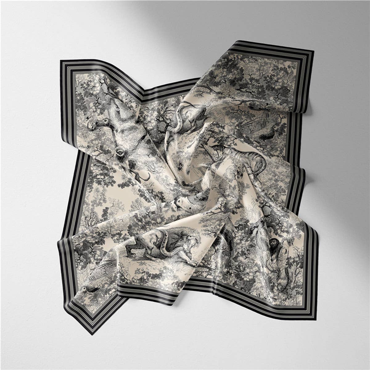 Black & White Silk Scarf